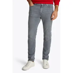Slim-fit-Jeans TOMMY HILFIGER "SLIM BLEECKER PSTR TEXAS INDIGO", Herren, Gr. 34, Länge 32, eros grau, Denim/Jeans, Obermaterial: 94% Baumwolle, 4% Elastomultiester, 2% Elasthan, casual, slim fit knöchellang, Jeans, in blauer Waschung