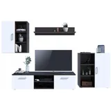 matkam Wohnwand, Weiß, Holzwerkstoff, 140x35x40 cm, Wohnzimmer, Wohnwände, Wohnwand-Sets