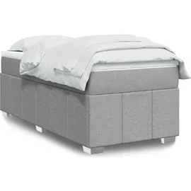 vidaXL Boxspringbett mit Matratze Hellgrau 140x200 cm Stoff