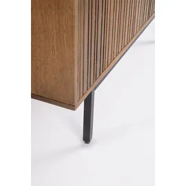 BIZZOTTO Schrank Tadita aus Mangoholz, modernes Design, 2 Türen, braun, 85 cm, Push-to-Open-System