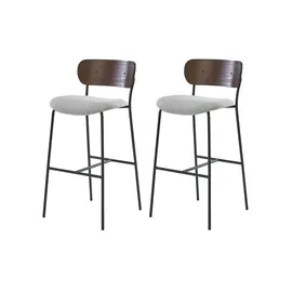 Möbel Kraft Barhocker 2er-Set ¦ grau ¦ Maße (cm): B: 45,5 H: 93,5