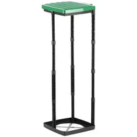 Grizzly Müllsackständer 1x Mülleimer für grüne Säcke mit Deckel 25-120 L, höhenverstellbar, Stecksystem mit Klemmring grün