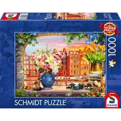 Schmidt Spiele - Erwachsenenpuzzle - Besuch in Amsterdam, 1.000 Teile Puzzle
