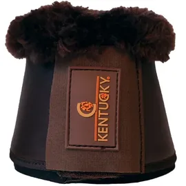 Kentucky Hufglocken Leder mit Fell M Weiß
