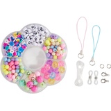 Folia Perlen-Set Phone Charms Set mehrfarbig