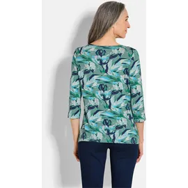 GOLDNER Sommerkleid Mini Gemustert Blau 46