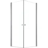 Glaszentrum Hagen 100x90x195 cm Zeus EckDuschkabine inkl. Tasse + Siphon - Transparent