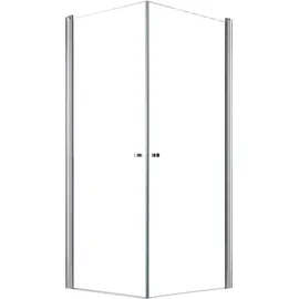 Glaszentrum Hagen 100x90x195 cm Zeus EckDuschkabine inkl. Tasse + Siphon - Transparent