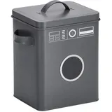 Zeller Waschpulver-Box 19 x 15,5 x 23 cm 6-tlg. grau