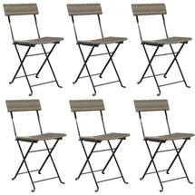 vidaXL Gartenstuhl 44,7 x 95,7 x 79 cm grau 6 St.