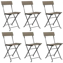 vidaXL Gartenstuhl 44,7 x 95,7 x 79 cm grau 6 St.