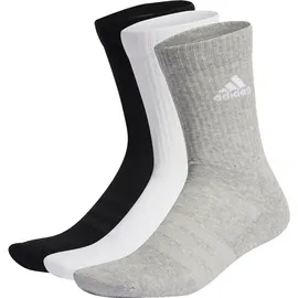 adidas Cushioned Crew Socken 3er Pack Medium Grey Heather / White / Black 34-36