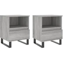 vidaXL Nachtschrank 2 Stk. 40 x 35 x 50 cm Grau