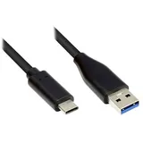 Good Connections Anschlusskabel 5m USB 3.0 USB-C zu USB 3.0 A schwarz