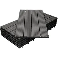 ECD Germany WPC Terrassenfliesen 60x30 cm 18er Spar Set