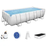 Bestway® Power SteelTM Frame Pool Komplett-Set mit Sandfilteranlage 549x274x122cm