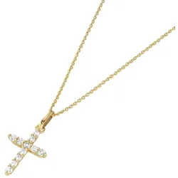 Luigi Merano Kette Kreuz mit Zirkonia, Gold 375 Ketten   Gold Damen 