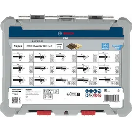 Bosch Professional HM Fräser-Set 15-tlg. 2607017472