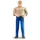 Bruder Mann mit hellem Hauttyp und blauer Hose