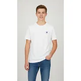 Converse Kurzarmshirt für Kinder und Jugendliche mit Brandlabel innen, aus luftigem Jersey-Material weiß M (134/140)