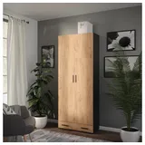 Vicco Mehrzweckschrank Ingo, Anthrazit/Goldkraft Eiche, 80 x 201.2 cm mit Schubladenmodul (80 x 37 x 201.20 cm)