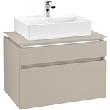 Villeroy & Boch Legato Waschtischunterschrank B602L0VK 80x55x50cm, mit LED-Beleuchtung, Soft Grey