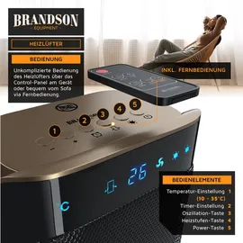Brandson Heizlüfter 2000 W Gold