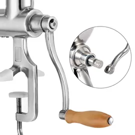 Vevor Manuelle Entsafter Weizengras Saftpresse Squeezer Obst Gemüse Entsafter 304 Edelstahl für Weizengras und Blattgemüse Edelstahl 3 Filter Ohne Strom (Manuelle)