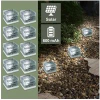 EAXUS Eaxus® 10er Set LED Solar Leuchte "Solar Cube"