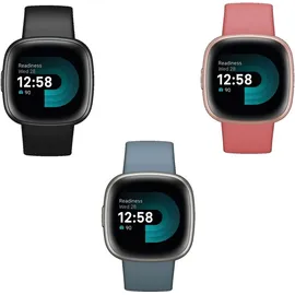 Fitbit Versa 4 aluminium graphit schwarz/schwarz