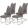 Hela Freischwinger Flora Mikrofaser vintage grau 4er Set