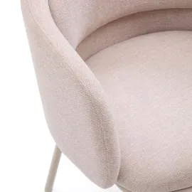 Kave Home 2er-Set Kave Home Stuhl Minda Stoff Beige