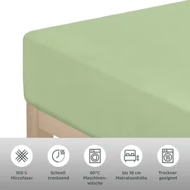 OTTO home Bettlaken Mikrofaser-Jersey 140 x 200 cm grün