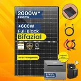 Stegpearl 2000W Komplettset Photovoltaikanlage All-In-One 8m2 inkl. 3,2 kWh Anker SOLIX Solarbank E1600 PRO mit Smarter Zähler und Ziegeldach