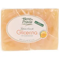 Seifenstück mit natürlichem Glyzerin Heno De Pravia Aceites Vegetales 125 g 2 Stück