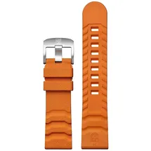 Luminox Uhrenarmband aus Kautschuk mit Edelstahlschließe in der Farbe Orange für die Serie BG Master, Bandanstoß: 24mm, FP3800.35B