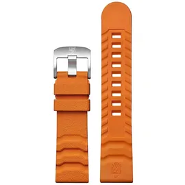 Luminox Uhrenarmband aus Kautschuk mit Edelstahlschließe in der Farbe Orange für die Serie BG Master, Bandanstoß: 24mm, FP3800.35B