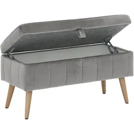 OTTO home Truhenbank AMIRA Silber 81 x 36 x 43 cm