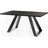 WFL GROUP Esstisch Anthrazit, Holzwerkstoff, 16-Sitzer, Rechteckig,Rechteckig, 90x76x160 cm Esszimmer, Tische, Esstische