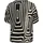 ONLY CARMAKOMA Kurzarmshirt ONLY CARMAKOMA "CARRAVENNA S/S PLISSE AOP TOP JRS NOOS", Damen, Gr. M, schwarz-weiß (schwarz aop:oatmeal graphic), Jersey, Obermaterial: 100% Polyester, bedruckt, regular fit normal, Rundhals, Shirts