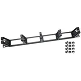 HMF Rangierpanel für Serverschrank 19 Zoll 1 HE 5 Führungsbügel Schwarz