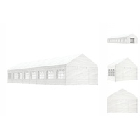 vidaXL Pavillon mit Dach Weiß 17,84x4,08x3,22 m Polyethylen