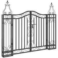 vidaXL Schmiedeeisen Gartentor 121 x 8 x 100 cm schwarz 363430