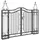 vidaXL Schmiedeeisen Gartentor 121 x 8 x 100 cm schwarz 363430