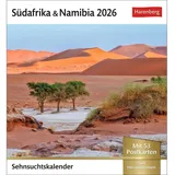 Harenberg Südafrika & Namibia Sehnsuchtskalender 2026 - Wochenkalender mit 53 Postkarten