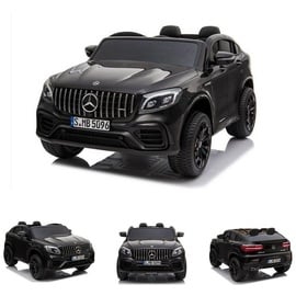 ES-Toys Kinder Elektroauto Mercedes GLC63S, Zweisitzer, Allrad, MP3, USB, 4x 45W schwarz