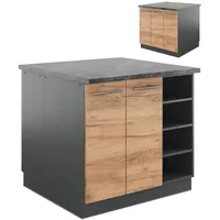 Vicco Kochinsel Fame-Line 90 x 82 x 82 cm Braun