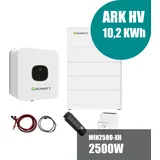 Growatt MIN 2500-XH Hybrid Wechselrichter mit 10,2 kWh Solarspeicher-Set
