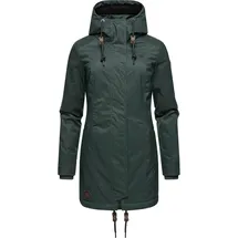 Ragwear Winterjacke Tunned stylischer Winterparka mit Teddyfell Innenfutter grün L (40)