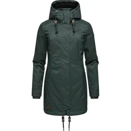 Ragwear Winterjacke Tunned stylischer Winterparka mit Teddyfell Innenfutter grün L (40)